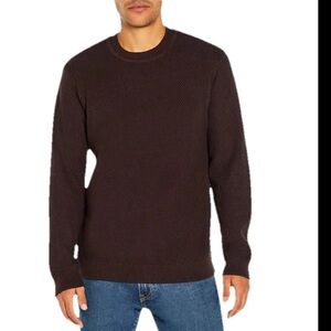 GAP Sweater Size Large Brown Seed Stitch Crew Neck Lightweight NWT